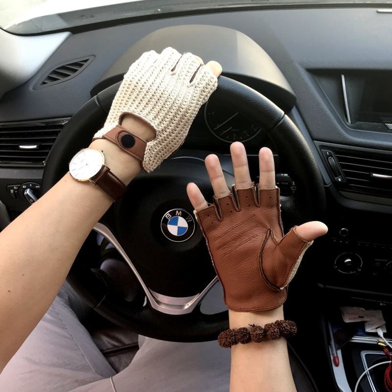Driving Gloves Leather - 2025 New Men genuine leather gloves
