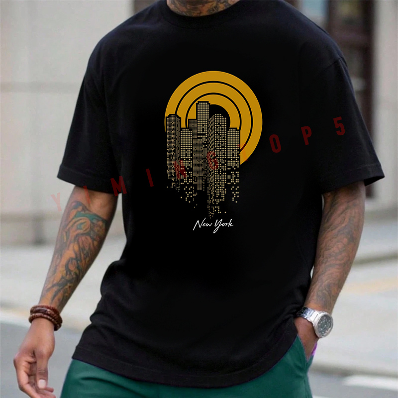 Men'S Fashion New York - New York City Graphic Motorcycle Men
