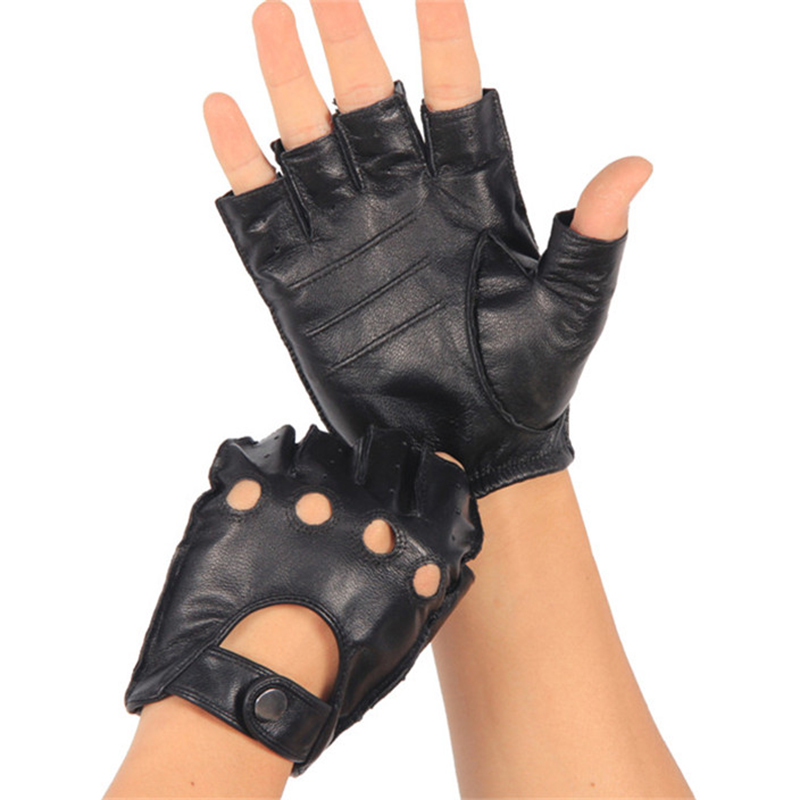 Driving Gloves Leather - High Quality Genuine Leather Semi-Finger Gloves