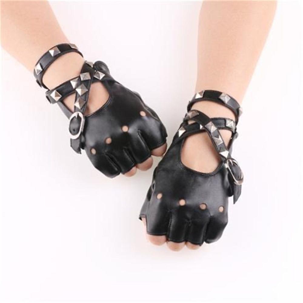 Unisex Fingerless Driving PU L - Driving Gloves Leather 评论和价格