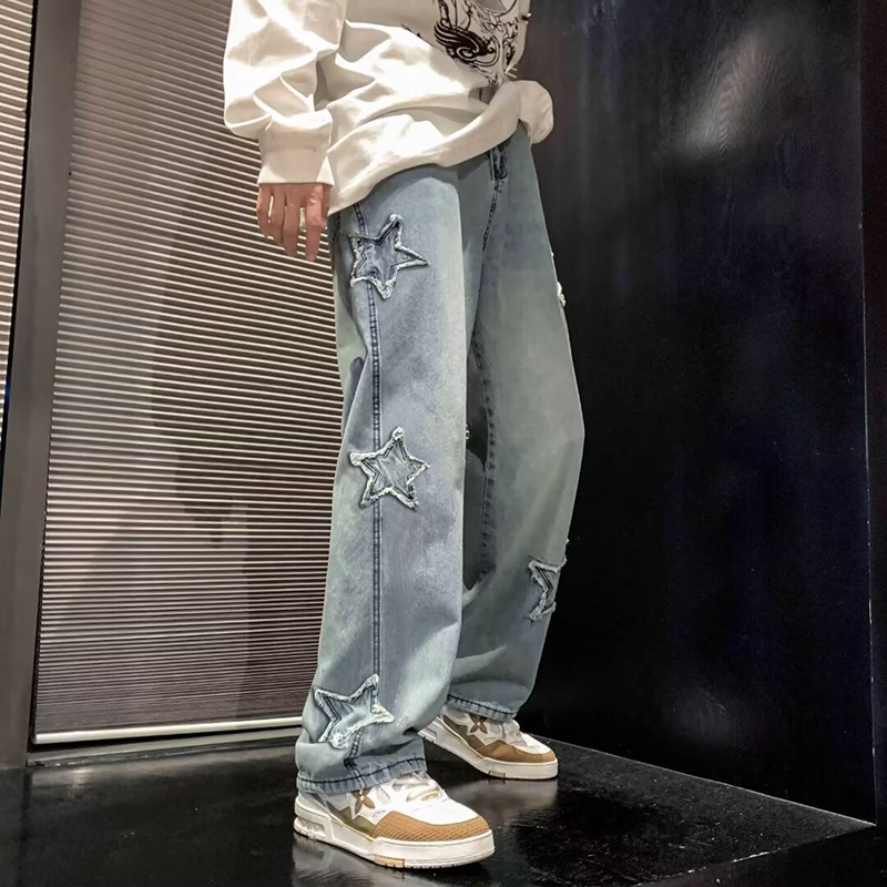 New Men's Star Embroidered Fas - Men'S Fashion Nova Jeans 评论和价格
