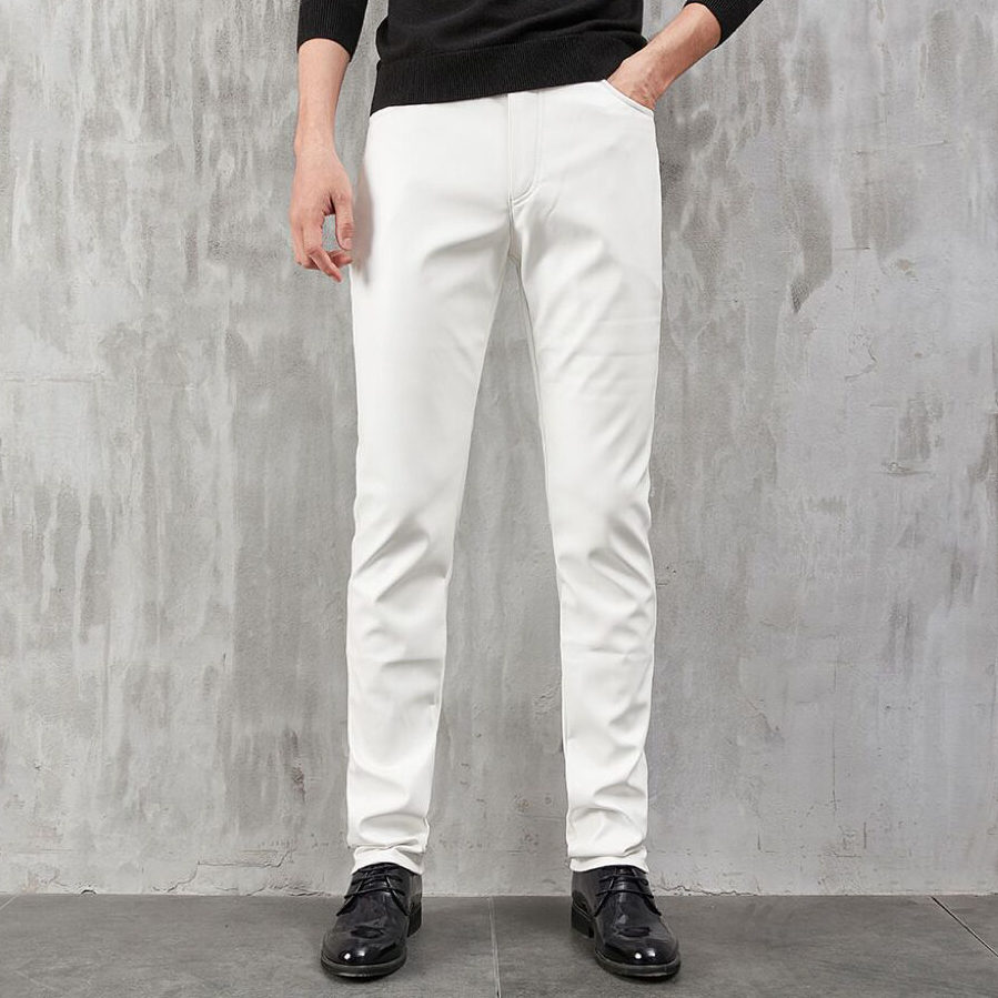 Men's Leather Pants Skinny Fit - Men Fashion Rave 评论和价格
