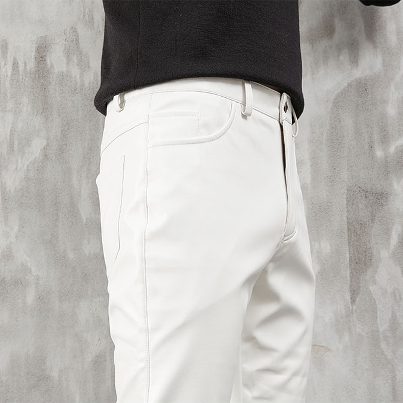 Men's Leather Pants Skinny Fit - Men Fashion Rave 评论和价格