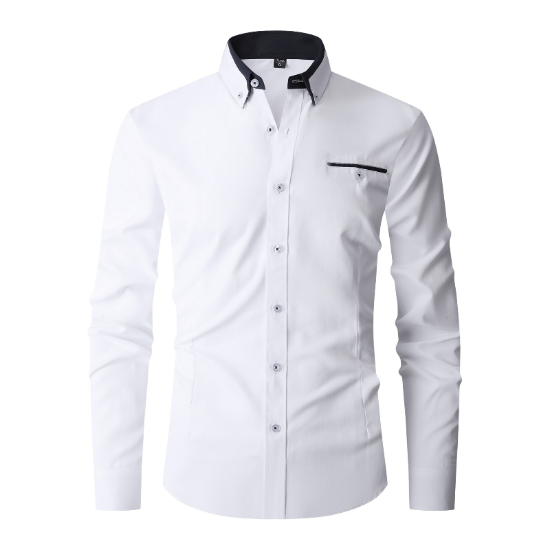 Men Formal Shirt Long Sleeve O - Men'S Fashion Formal 评论和价格