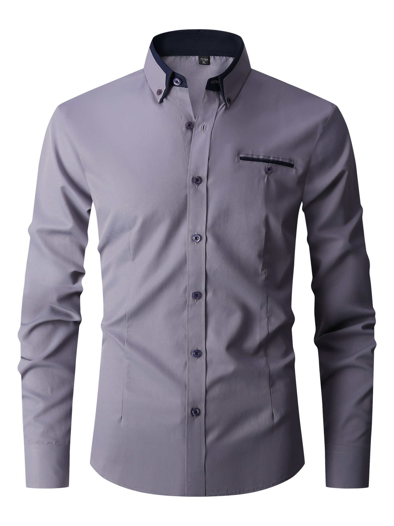 Men Formal Shirt Long Sleeve O - Men'S Fashion Formal 评论和价格