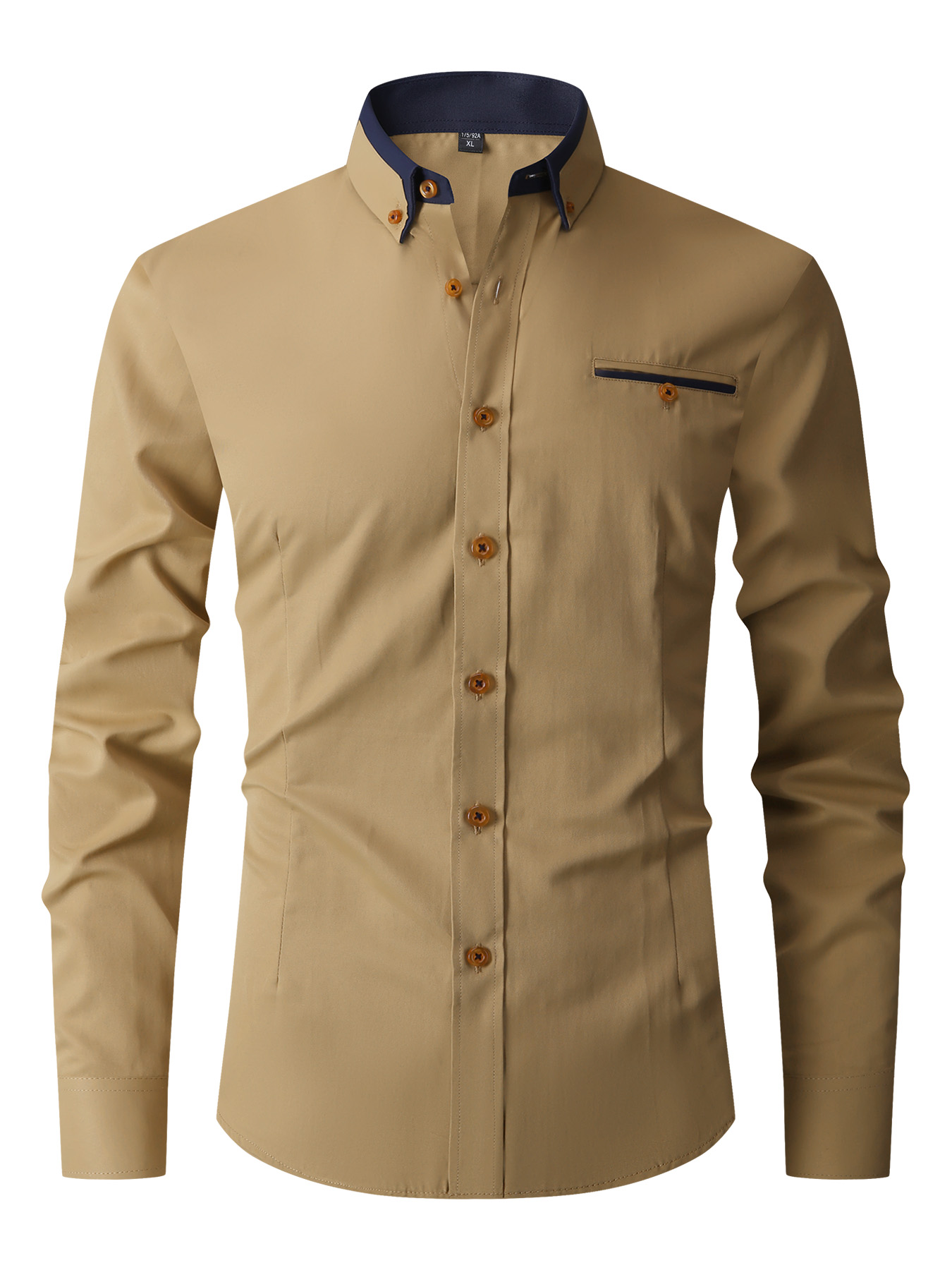 Men Formal Shirt Long Sleeve O - Men'S Fashion Formal 评论和价格