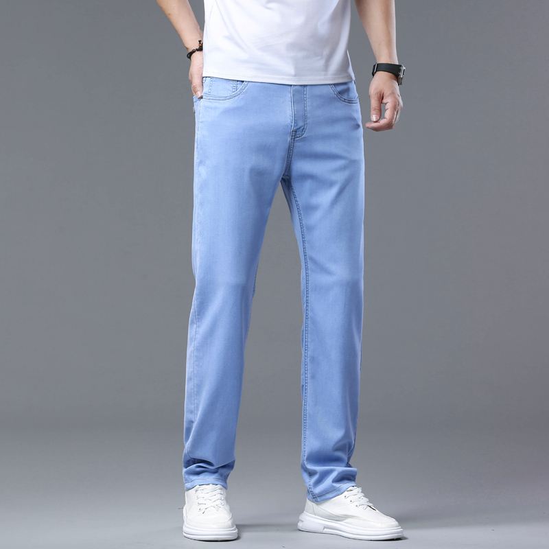 2025 Summer New Men's Sky Blue - Men'S Fashion Nova Jeans 评论和价格
