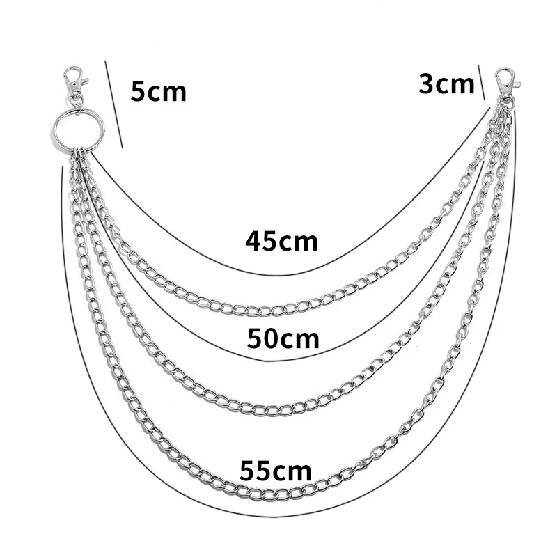 Layer Metal Belt Chain Punk Ho - Men Fashion Rave 评论和价格