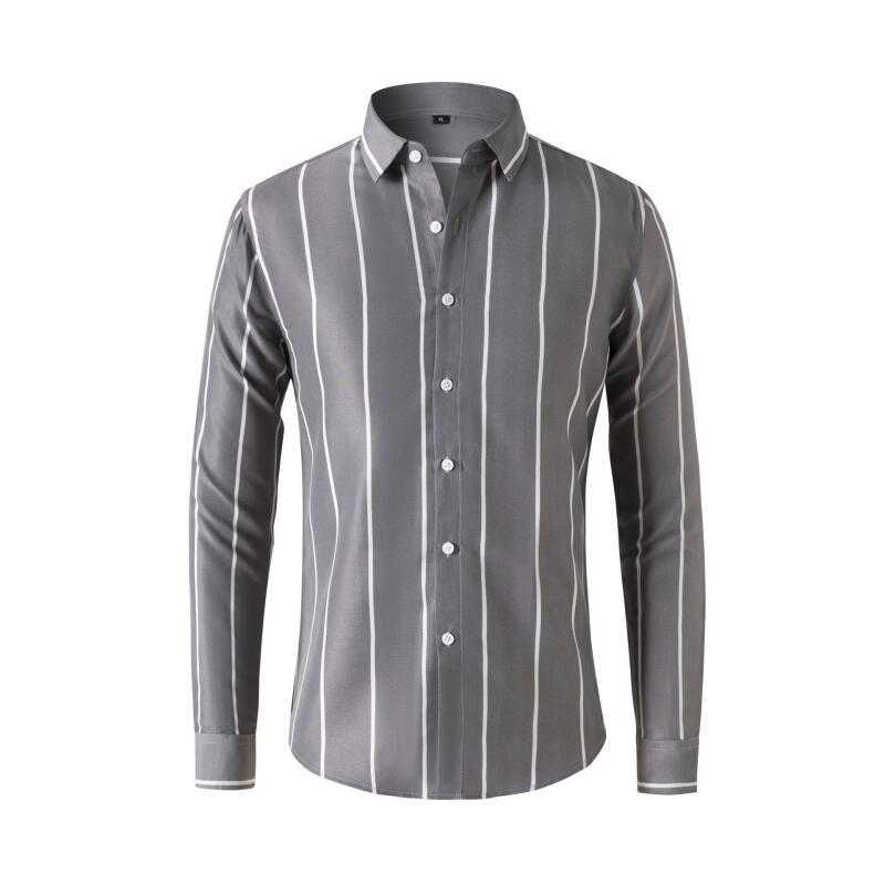 Men's Striped Dress Shirt Long - Men'S Fashion Formal 评论和价格