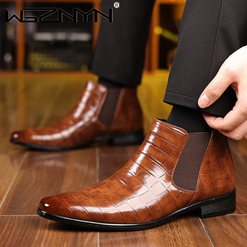 Luxury SIZE 39~48 Men Chelsea  - Men'S Fashion Formal 评论和价格
