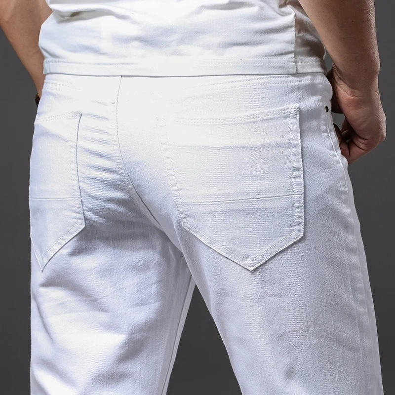 Men Slim White Jeans New Elast - Men'S Fashion Nova Jeans 评论和价格