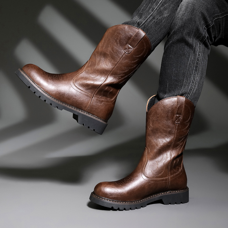 Fashion Mens Cowboy Boots New  - Mens Fashion Zapatos 评论和价格