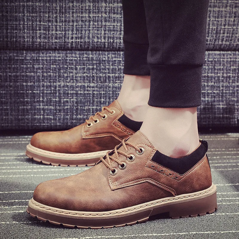Fashion Retro Leather Men's Sh - Mens Fashion Zapatos 评论和价格