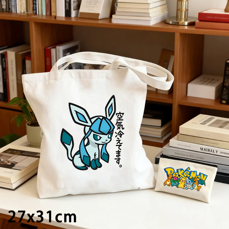 2PCS Pokemoned Canvas Bag and  - Crossbody Bag Men 评论和价格
