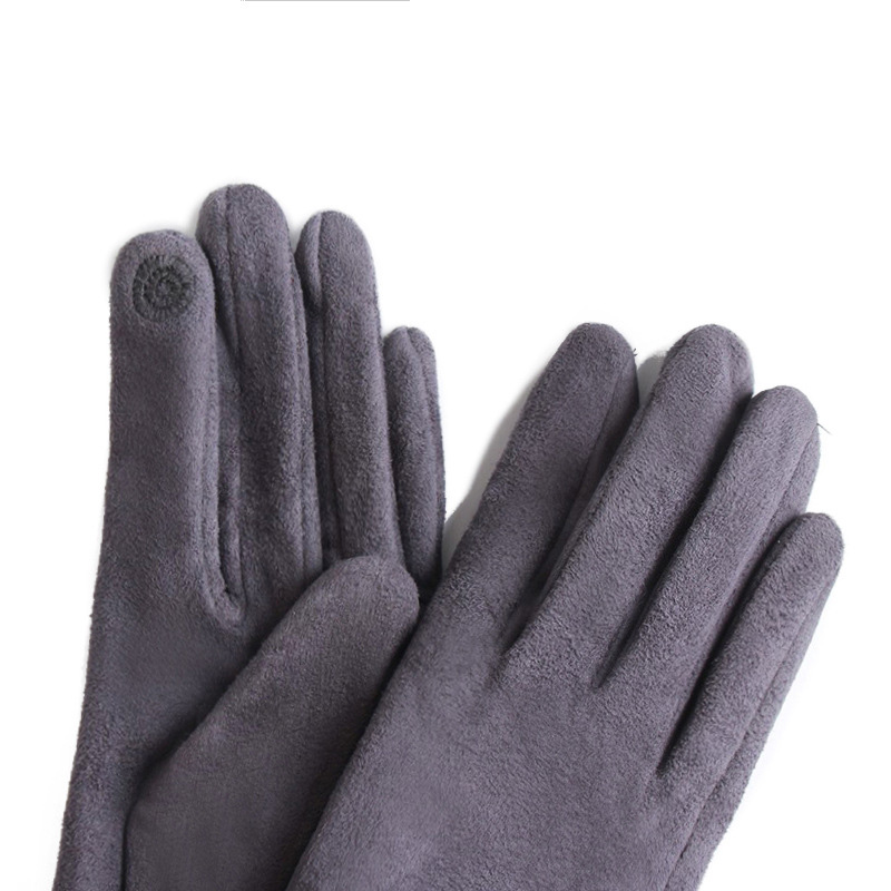 Winter Female Suede Leather Bo - Driving Gloves Leather 评论和价格
