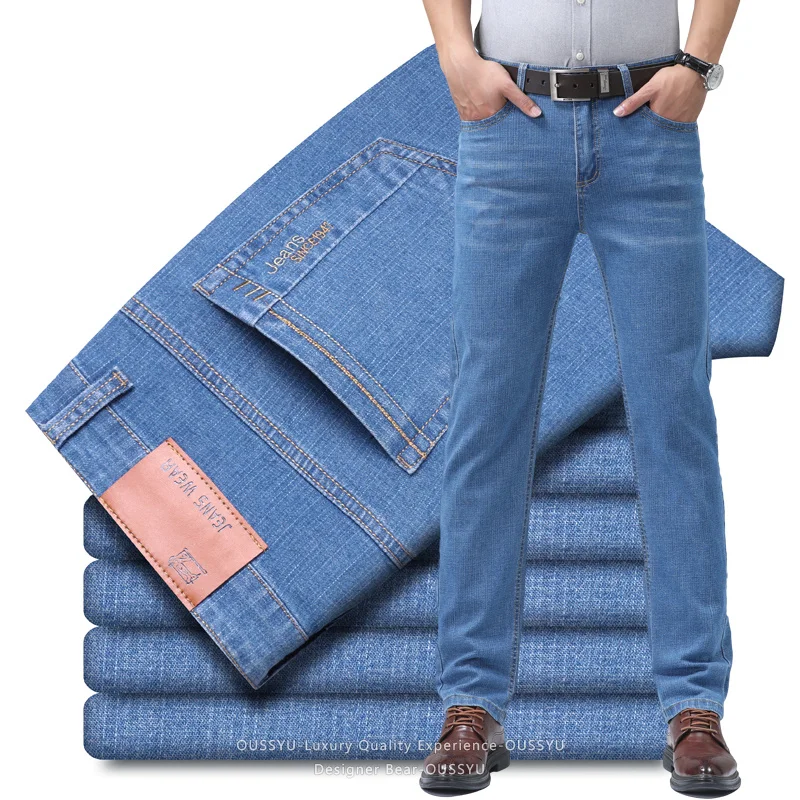 Summer Thin Men's Denim Jeans  - Men'S Fashion Nova Jeans 评论和价格