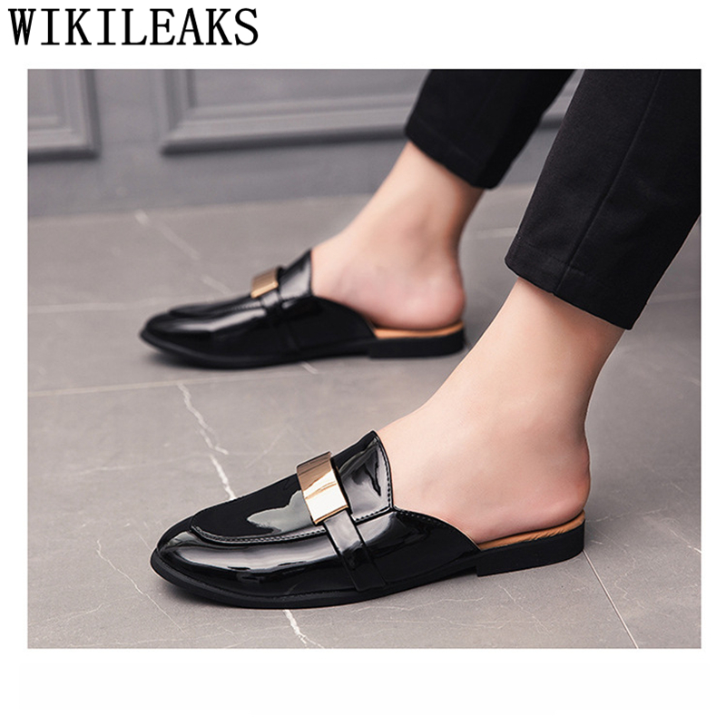 Black Half Shoes For Men Paten - Mens Fashion Zapatos 评论和价格