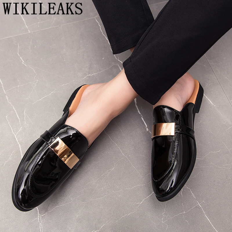 Black Half Shoes For Men Paten - Mens Fashion Zapatos 评论和价格