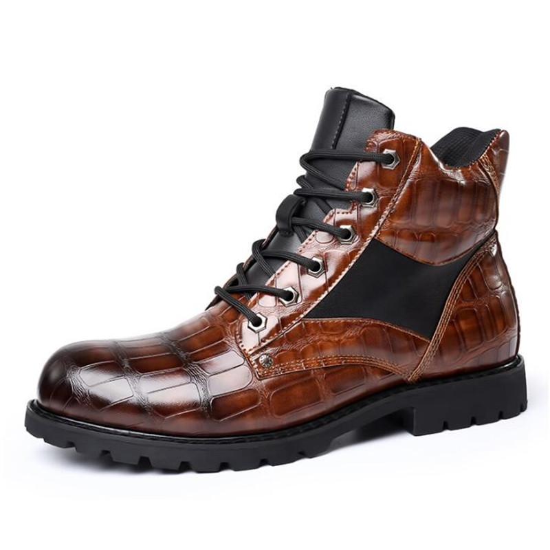 Brand Men Boots Grid Pattern S - Mens Fashion Zapatos 评论和价格
